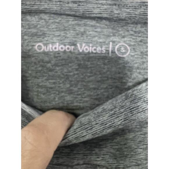 Outdoor Voices Gray Color Block Gradient Pocket TechSweat Flex Crop Leggings S - Picture 6 of 9